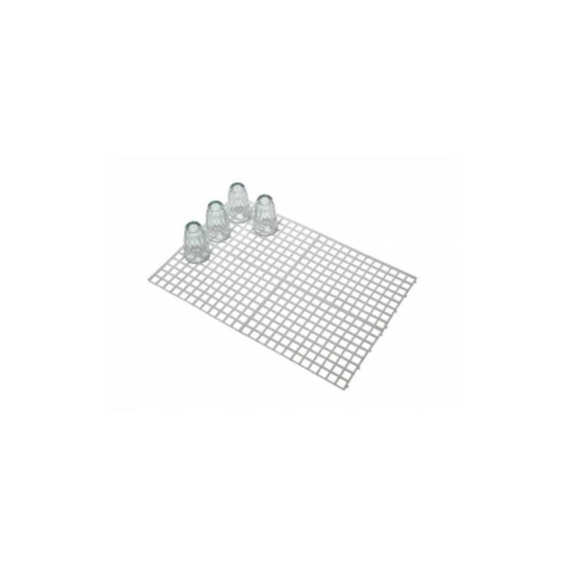 Tray with grey and white plastic grid 13x8.93x0.55 inch