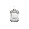 Ribbed glass wedding favor with lid 6.89x4.13 inch