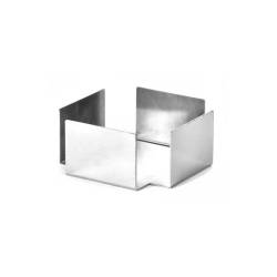Stainless steel square napkin holder 4.33x4.33x1.96 inch