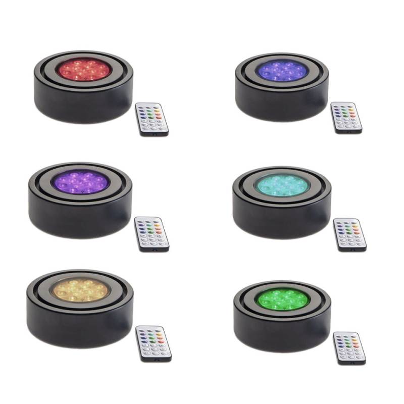 Base led para cúpula ahumadora 100% Chef de madera lacada en negro