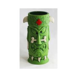 Derek's Witch Doctor green ceramic Tiki mug 21.64 oz.