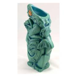Tiki mug Looky Leia Mermaid in ceramica acquamarina cl 54