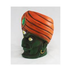 Tiki mug The Hypnotist Emerald in ceramica verde e arancio cl 55