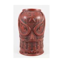 Estrella Fuego burgundy ceramic Tiki mug 29.75 oz.