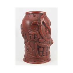 Tiki mug Estrella Fuego in ceramica bordeaux cl 88