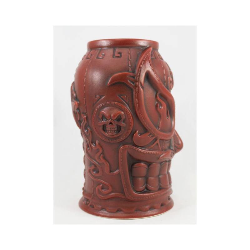 Tiki mug Estrella Fuego in ceramica bordeaux cl 88