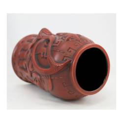 Estrella Fuego burgundy ceramic Tiki mug 29.75 oz.