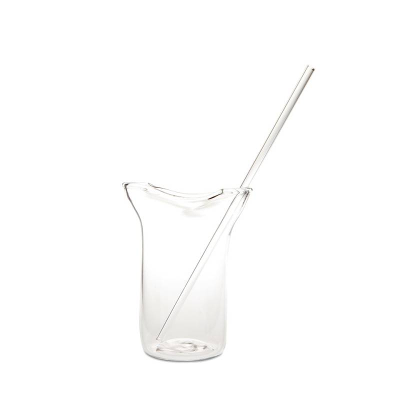 100% Chef Cookie Bag glass with straw 8.45 oz.