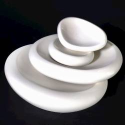 Yalin white porcelain round pillow top dish 4.72 inch