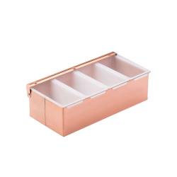 Seasoning rack 4 copper-plated stainless steel trays 11.81x5.78x3.54 inch