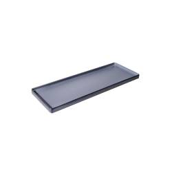 Grey and black rectangular melamine tray 13x5.90 inch