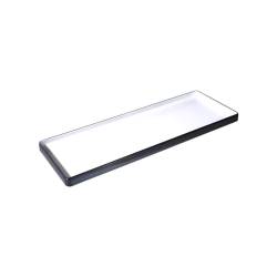 White and black rectangular melamine tray 13x5.90 inch