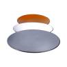 Brown and black melamine coupe flat plate 11.81 inch