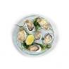 100% Chef Oysters 6 imprints glass plate 10.23x1.57 inch