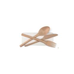 Brown Refork cutlery trio with napkin