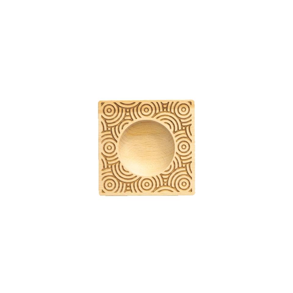 Beechwood square ravioli and tortelli mold with circles decor cm 10x10