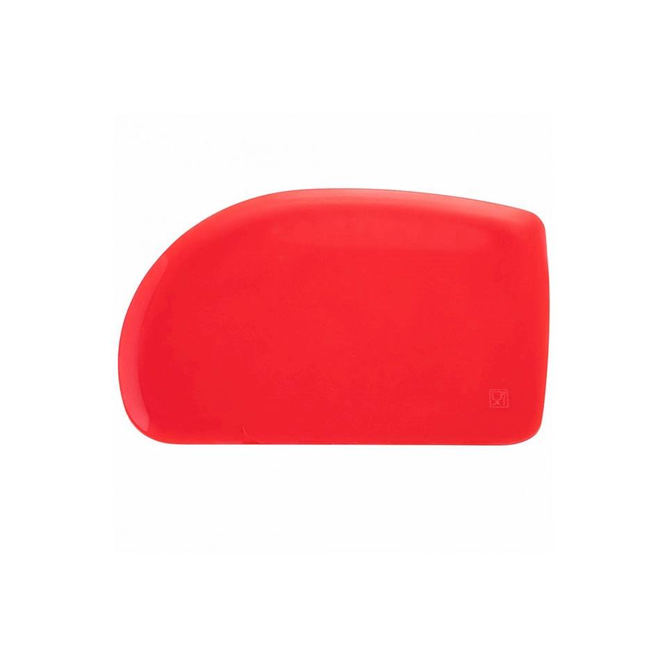 Red polypropylene scraper 4.72x3.38 inch