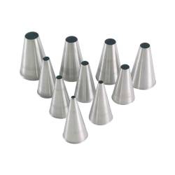 Stainless steel round hole nozzle set of 12