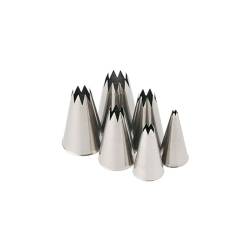 Stainless steel star hole nozzle set of 6