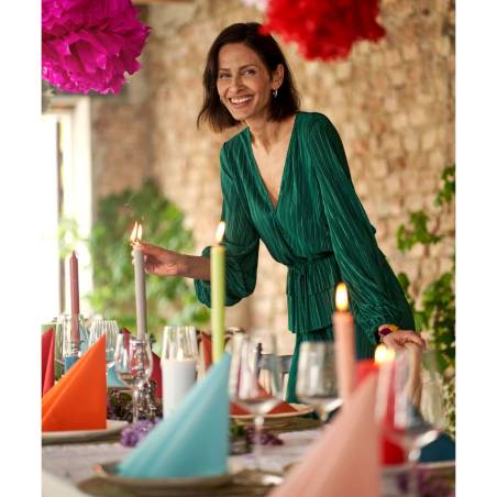 Serviette de table Duni DuniSoft Bio bleu menthe cm 40x40