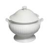 Ribbed tureen with white porcelain lid lt 3