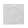 Phoemics white porcelain round imprint square plate cm 31