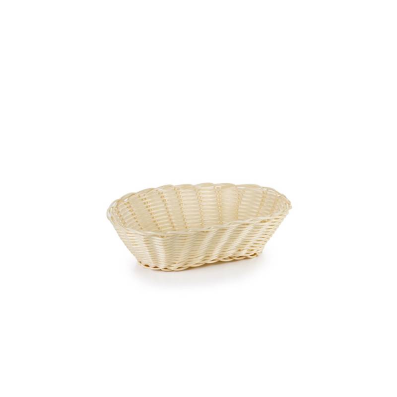 Natural color pvc oval bread holder 25x17 cm