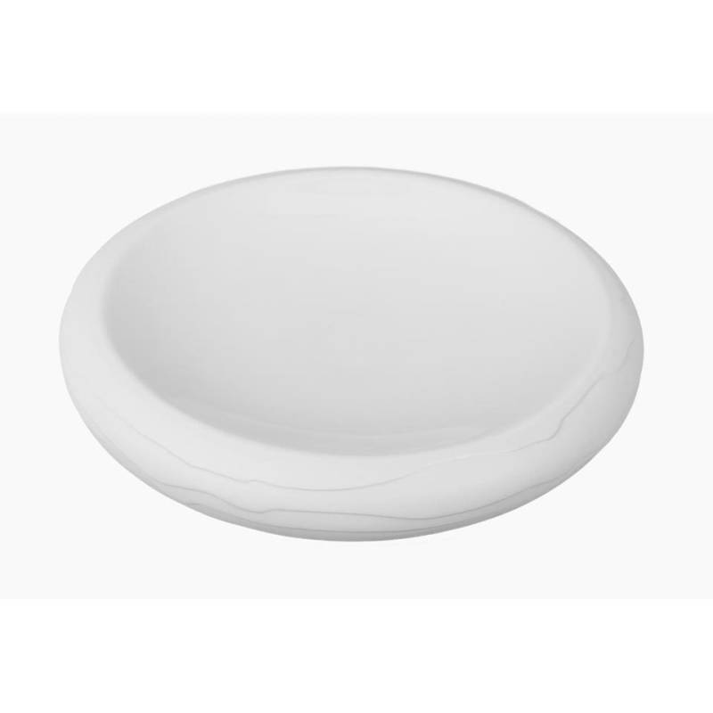 Terra white porcelain round flat plate 30x5 cm