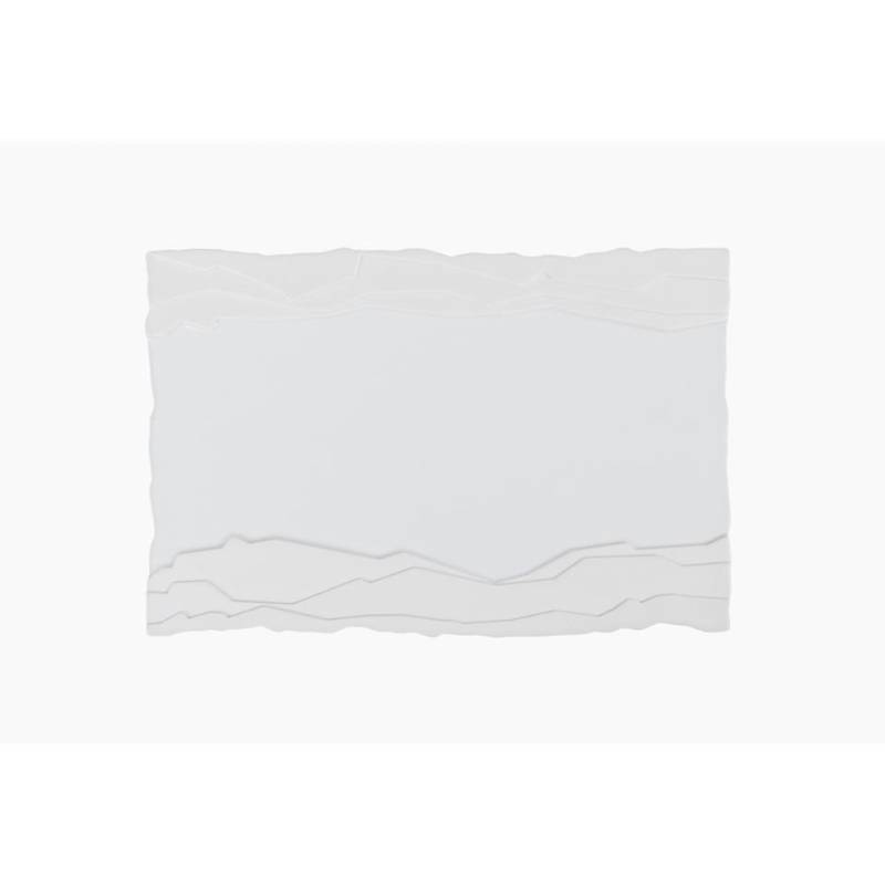 Terra white porcelain rectangular flat plate 26x18 cm
