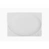 Terra white porcelain rectangular flat plate 27x18 cm