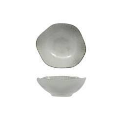 Organic Radius white and gray decorated porcelain salad bowl cm 18