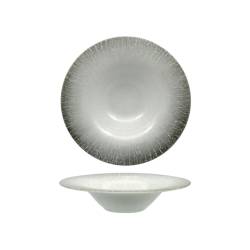 Pasta bowl jupiter Radius  in porcellana decorata bianca e grigia cm 30