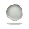 Organic Radius white and gray decorated porcelain flat plate cm 28