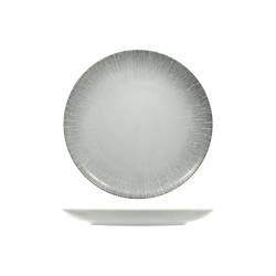 White and gray decorated porcelain Radius flat plate cm 27