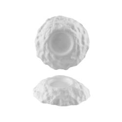 Piatto organic Kratere in vetro bianco matt cm 20x4