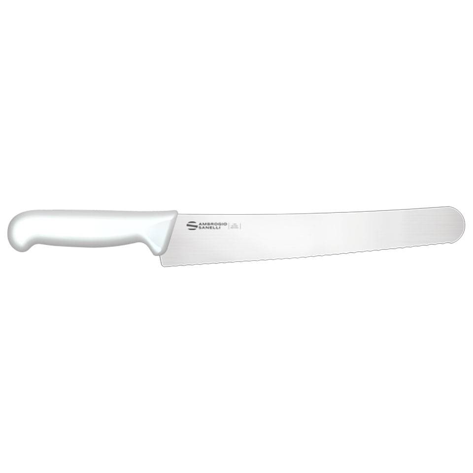 Onda Supra 4D Sanelli Ambrogio bread knife in stainless steel and white handle cm 38,5