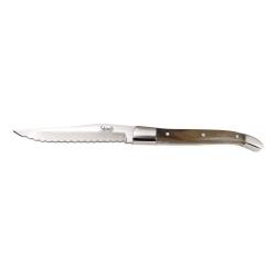 Salvinelli forged steel Cottage serrated steak knife with wooden handle cm 22,8