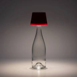 Lampada a led paralume Sun One Light ricaricabile rosso lava