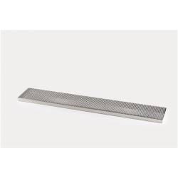 Bar mat con griglia fori tondi in acciaio inox cm 65x11x2