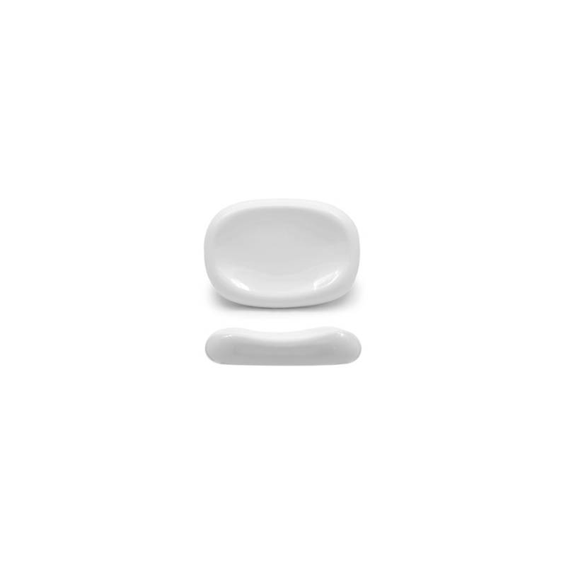 Selecta white porcelain oblong pillow top dish 12x9 cm