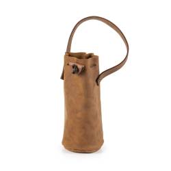 Borsa porta bottiglia Inbriaghea in pelle marrone