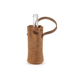 Inbriaghea brown leather bottle bag