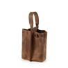 Inbriaghea brown leather 2-seater bottle bag