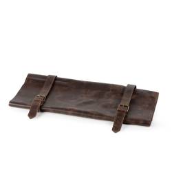 Moeta 5-person brown leather knife bag