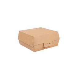 The Pack hamburger container in brown cardboard 14.2x13.7x6.1 cm
