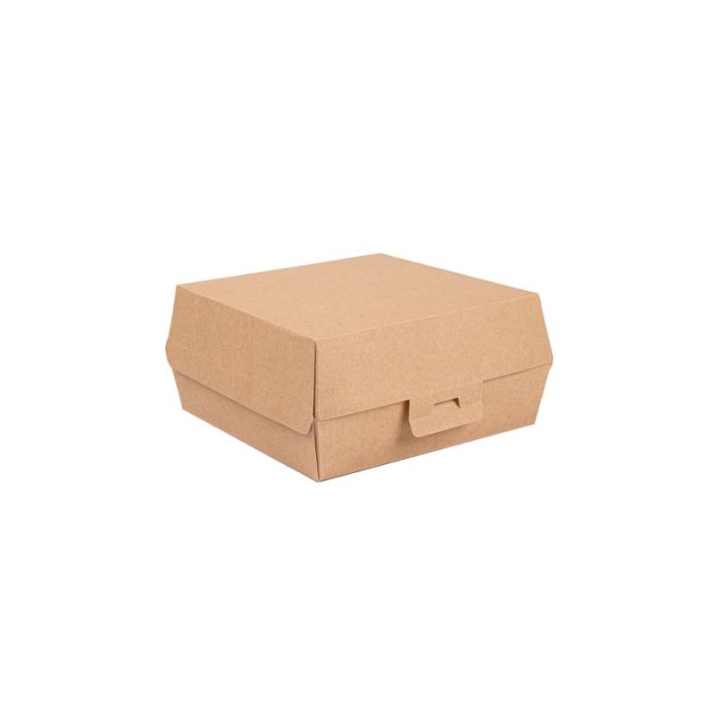 Contenitore hamburger The Pack in cartone marrone cm 14,2x13,7x6,1