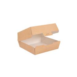 The Pack hamburger container in brown cardboard 14.2x13.7x6.1 cm