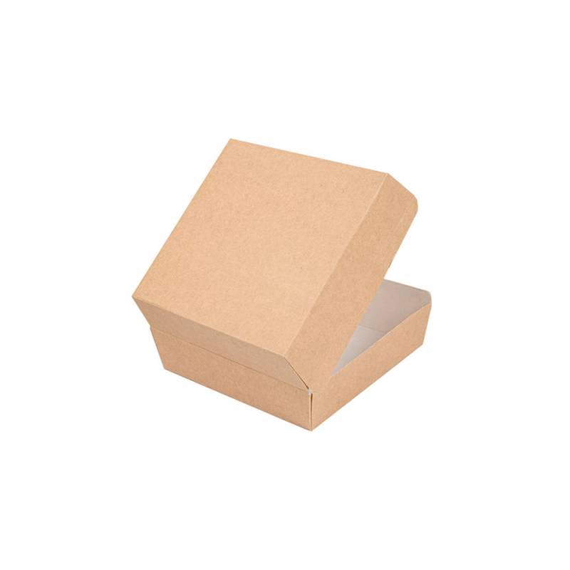 Contenitore hamburger The Pack in cartone marrone cm 14,2x13,7x6,1