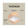 Contenitore hamburger The Pack in cartone marrone cm 14,2x13,7x6,1