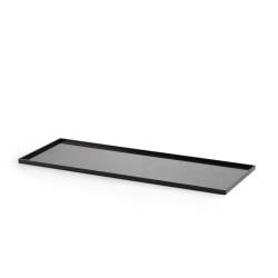 Rectangular pastry/bar tray in black ps cm 50x20x1